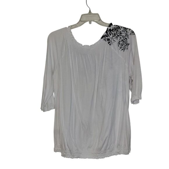 Tees 2 Please Blouse Size 22/24 Black And White. - Picture 4 of 4